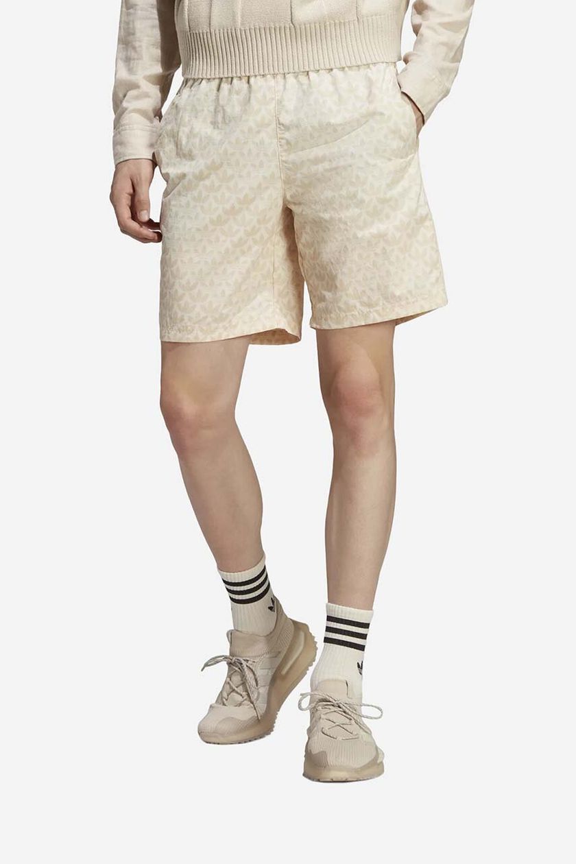 adidas Originals shorts HT4418 Ori Mono Aop SH men's beige color