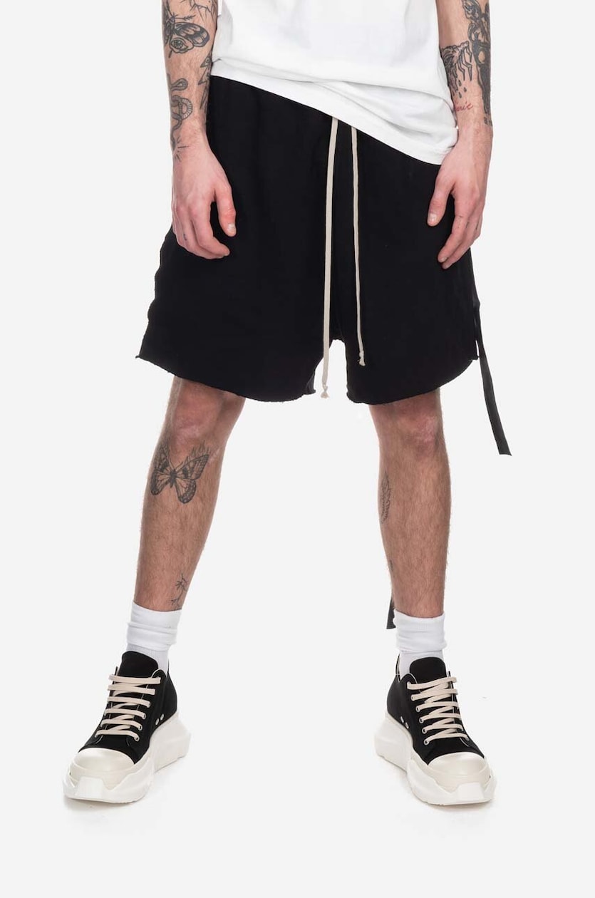Rick Owens cotton shorts Trucker Cut Offs black color at PRM US Rick Owens cotton shorts Trucker Cut Offs black color at PRM US