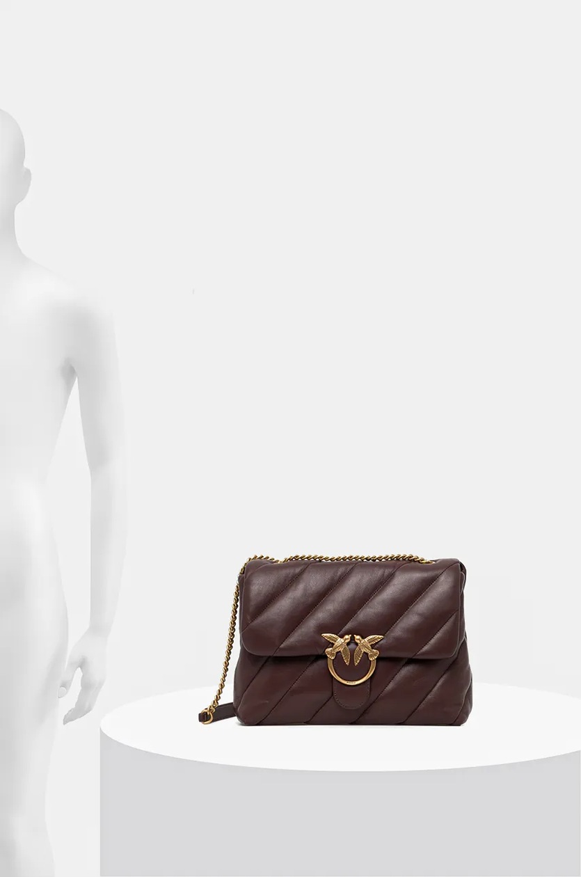 Pinko torebka skórzana kolor brązowy | Answear.com