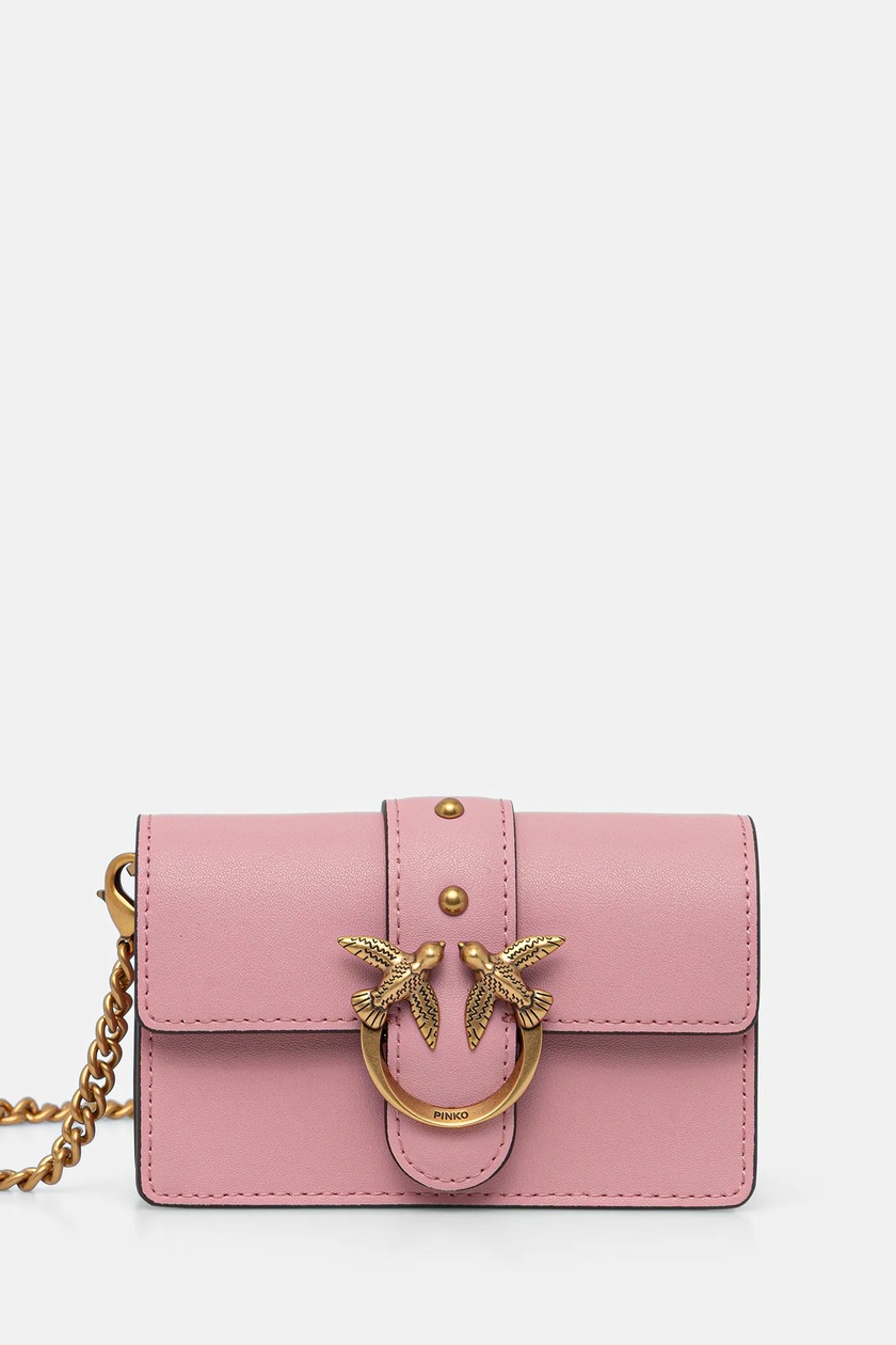 Pinko torebka skórzana kolor różowy 100039 A1EX | Answear.com