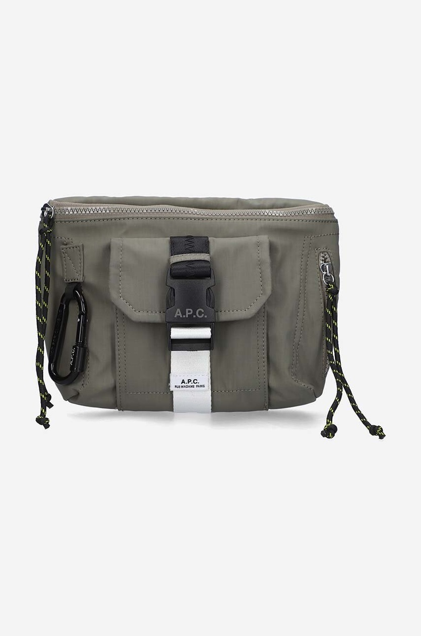 バッグ A.P.C. BANANE ULTRA LIGHT A.P.C. waist pack Banane Trek green color at PRM US