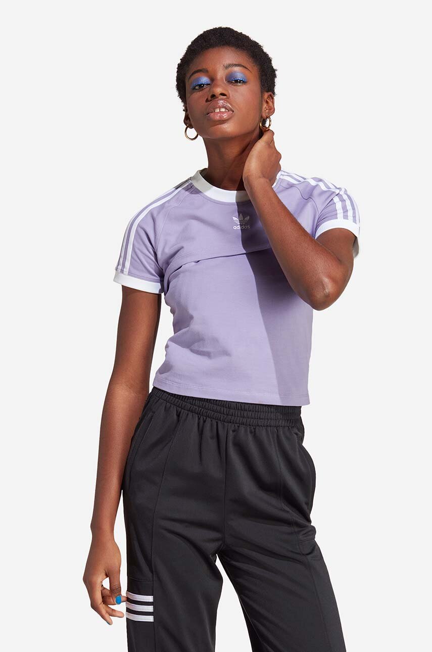 adidas T-shirt adidas Originals Tee IC8807 women's violet color | buy on PRM