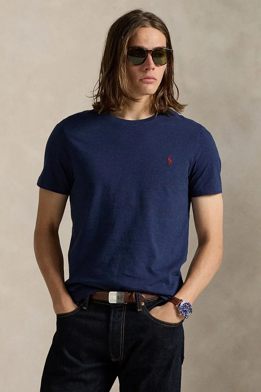 Polo Ralph Lauren cotton t-shirt men's blue color 710934662 at PRM US