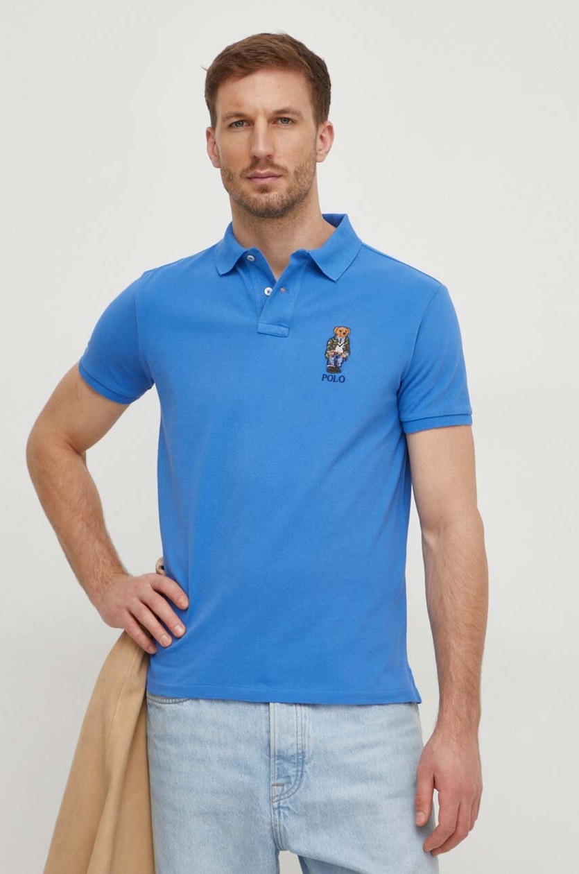 Polo Ralph Lauren cotton polo shirt blue color at PRM US