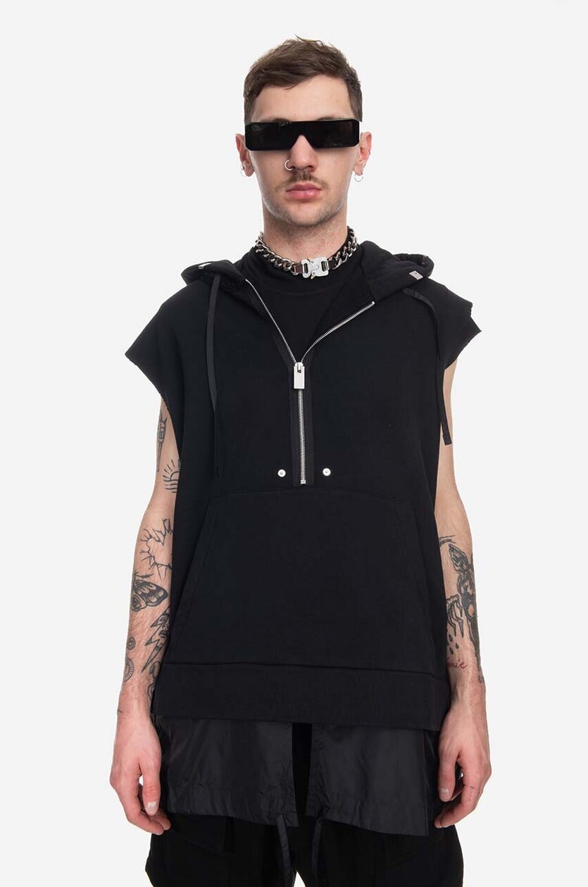 1017 ALYX 9SM cotton sweatshirt Belted Buckle Zip Hoodie PRM EU