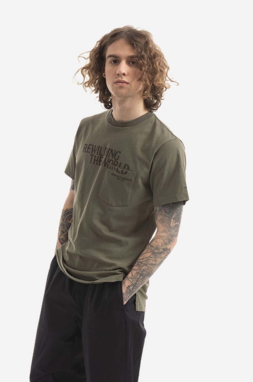 Engineered Garments cotton t-shirt Printed Cross Crew Neck T