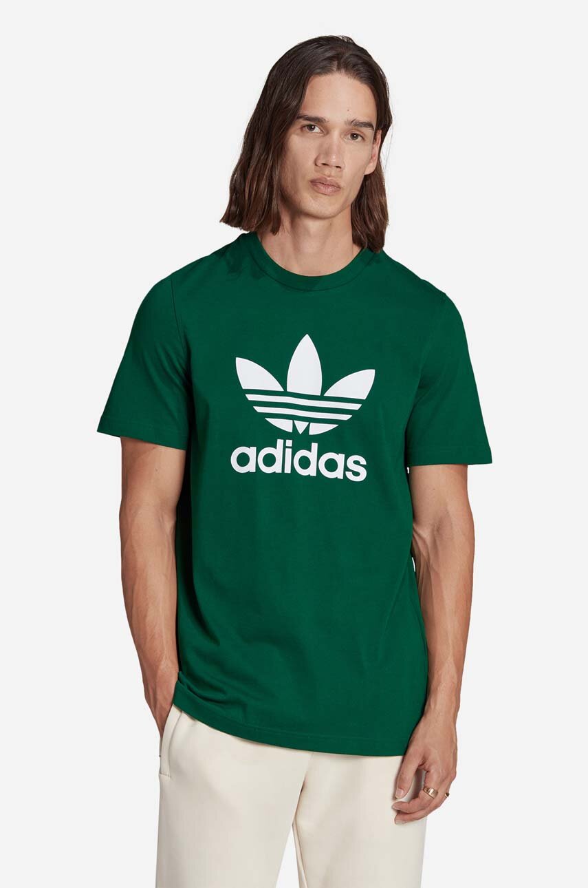 adidas Originals cotton t-shirt men's green color | buy on PRM