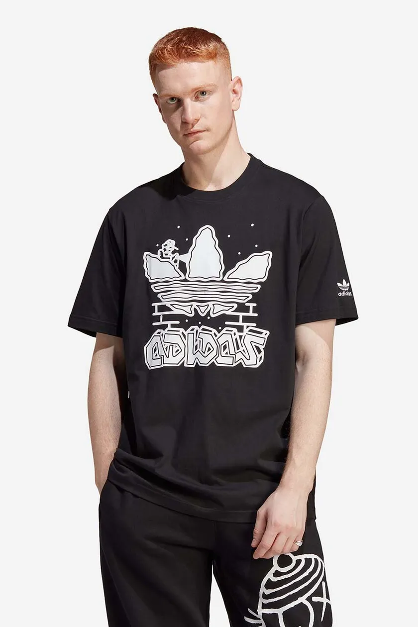 Adidas Black Originals Trefoil Men's White T-Shirt