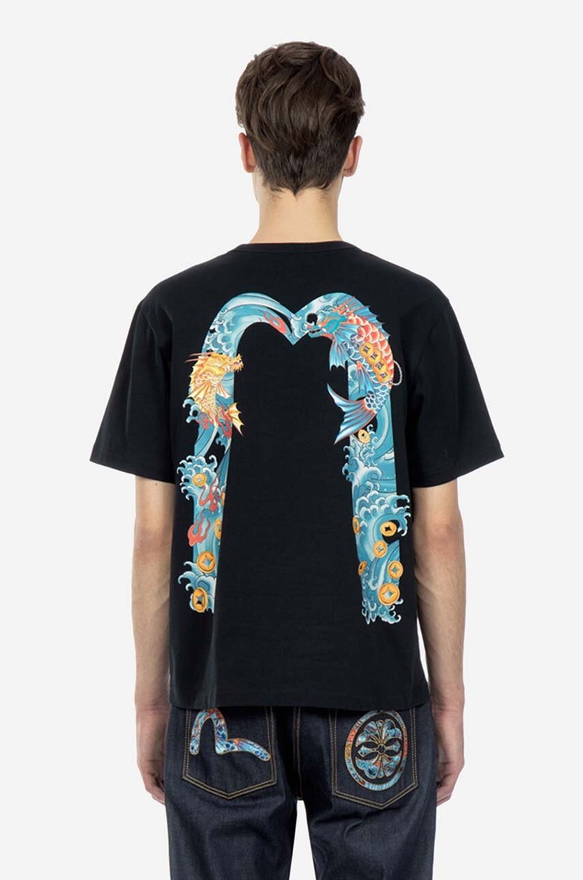 Tシャツ・カットソー EVISU Men T-shirt Crimson 2ESHTM5TS1136 PRP Evisu cotton t-shirt PRM EU