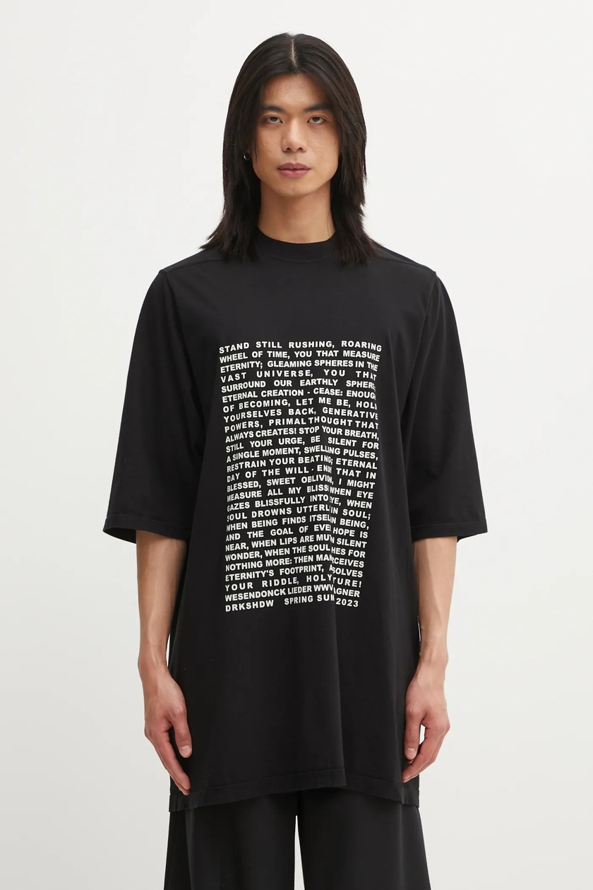 Rick Owens DRKSHDW cotton t-shirt Jumbo Ss T black color with a