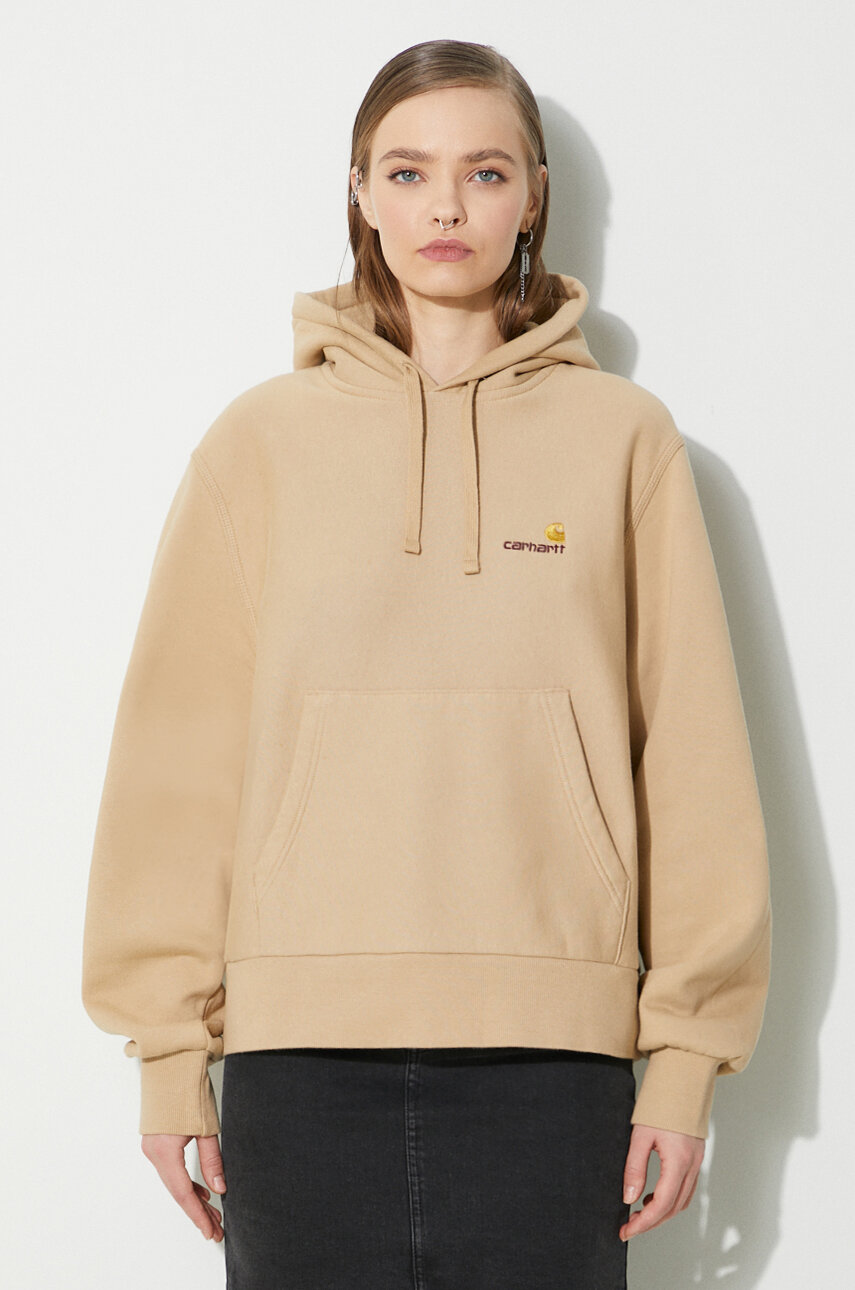 Carhartt WIP cotton sweatshirt Hooded Taos Sweat women's pink color  I032920.1XFGD