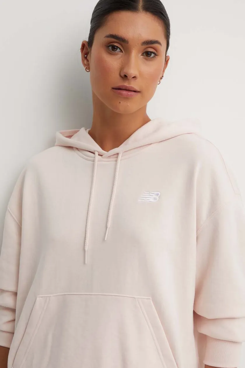 New Balance sweatshirt French Terry Small Logo Hoodie women's pink