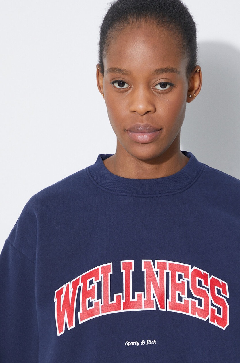 ★Sporty & Rich★ Wellness Ivy Sweatshirt Navy Sports Red CR MUSINSA | SPORTY&RICH Wellness Ivy Sweatshirt - Navy: Sports