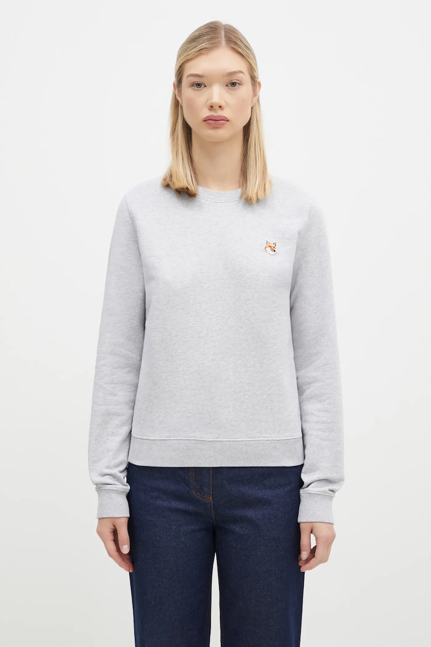 Maison Kitsune cotton sweatshirt Fox Head Patch Regular Sweatshirt PRM EU