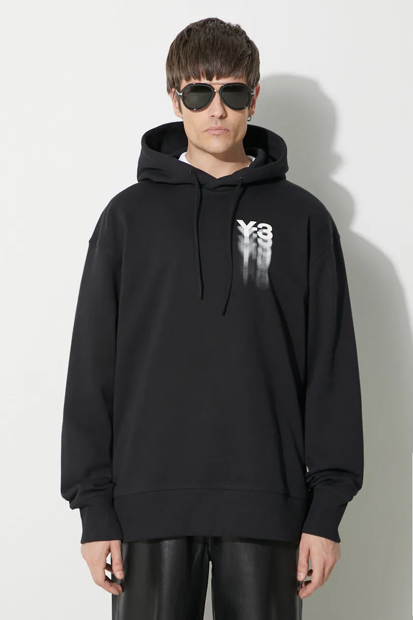 black Y-3 cotton sweatshirt Graphic Hoodie Men’s