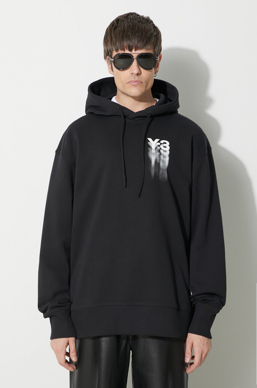 black Y-3 cotton sweatshirt Graphic Hoodie Men’s