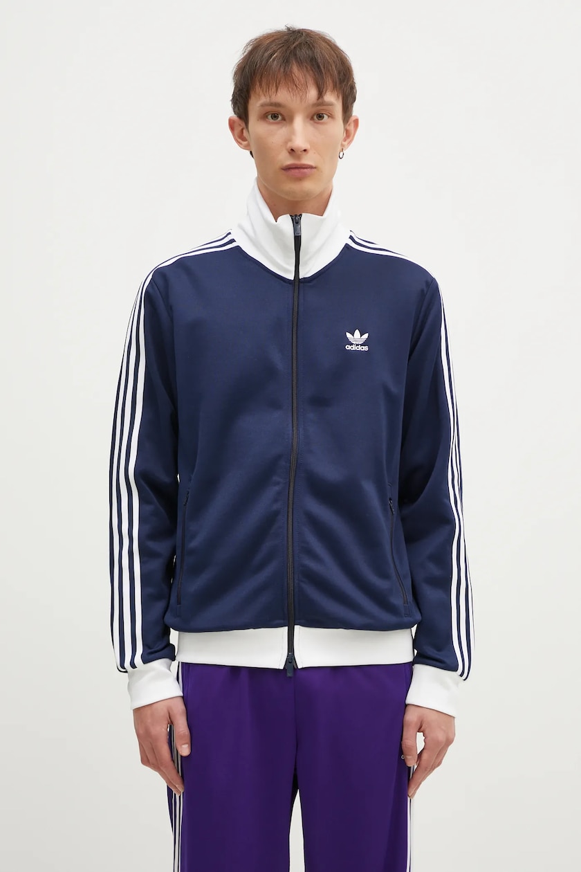 adidas Originals sweatshirt Track Top men's navy blue color IZ3187 adidas Originals sweatshirt Track Top men's navy blue color IZ3187