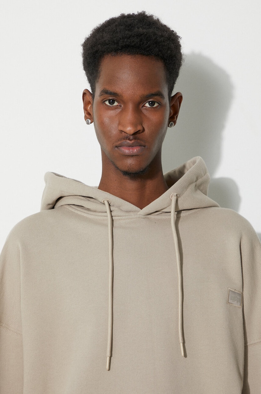 Alpha Industries sweatshirt Essentials RL men s beige color hooded smooth 146335 at PRM US