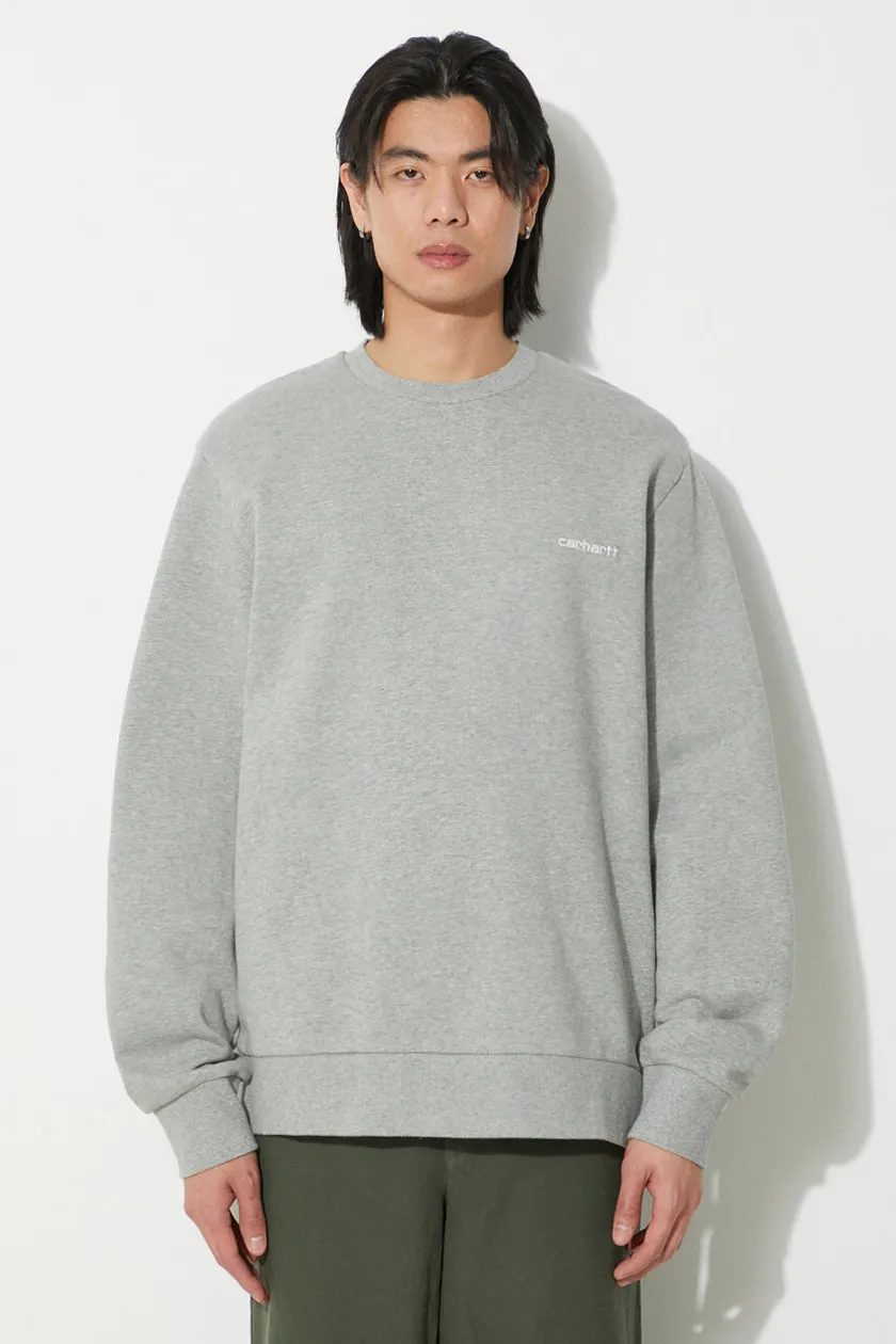 gray Carhartt WIP sweatshirt Script Embroidery Sweat Men’s