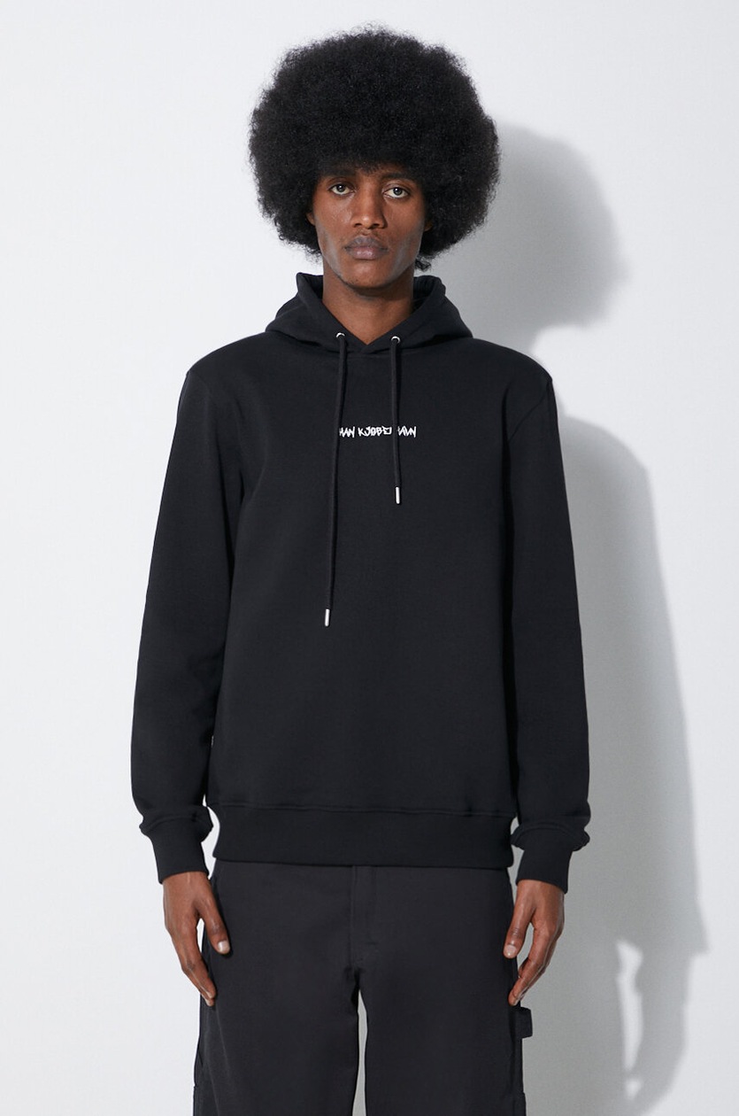 A.P.C. cotton sweatshirt Hoodie Larry men's black color at