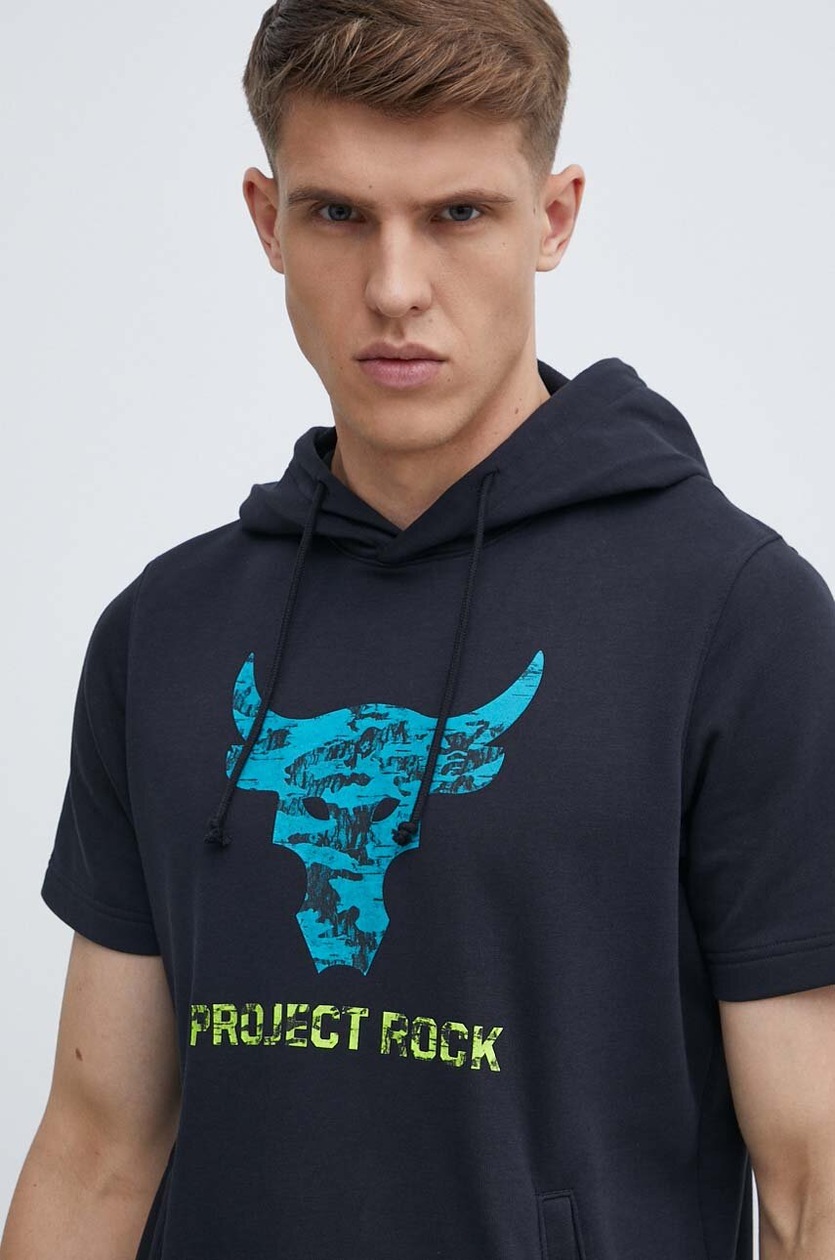 Under Armour bluza treningowa Project Rock kolor czarny z