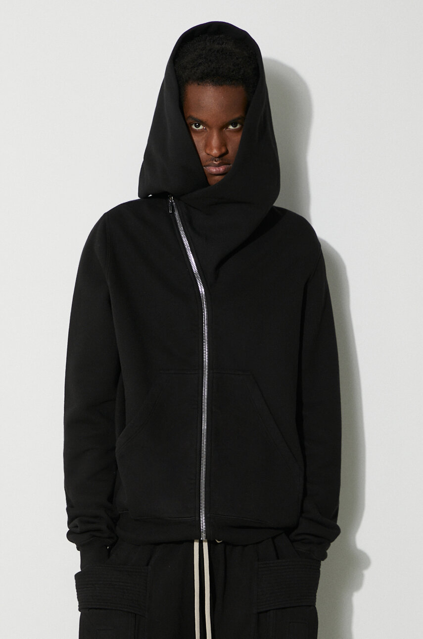 nero Rick Owens felpa in cotone Mountain Hoodie Uomo