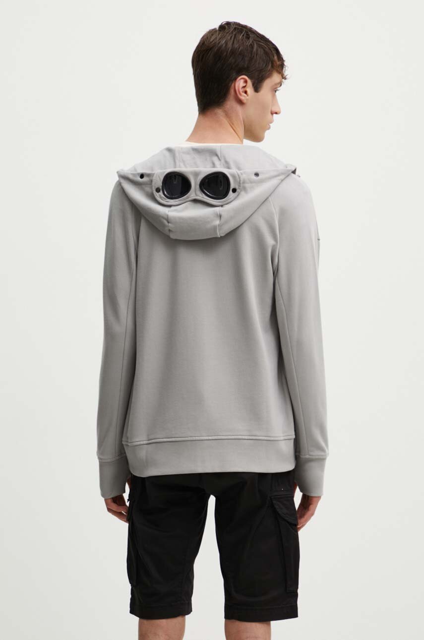 Grey cp company goggle hoodie outlet