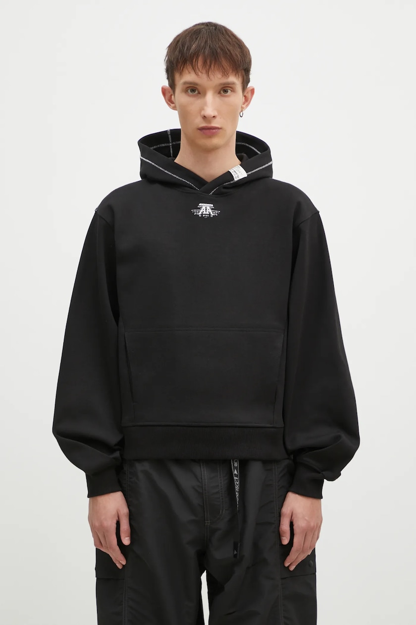 Ader Error sweatshirt men's black color at PRM US Ader Error sweatshirt men's black color at PRM US