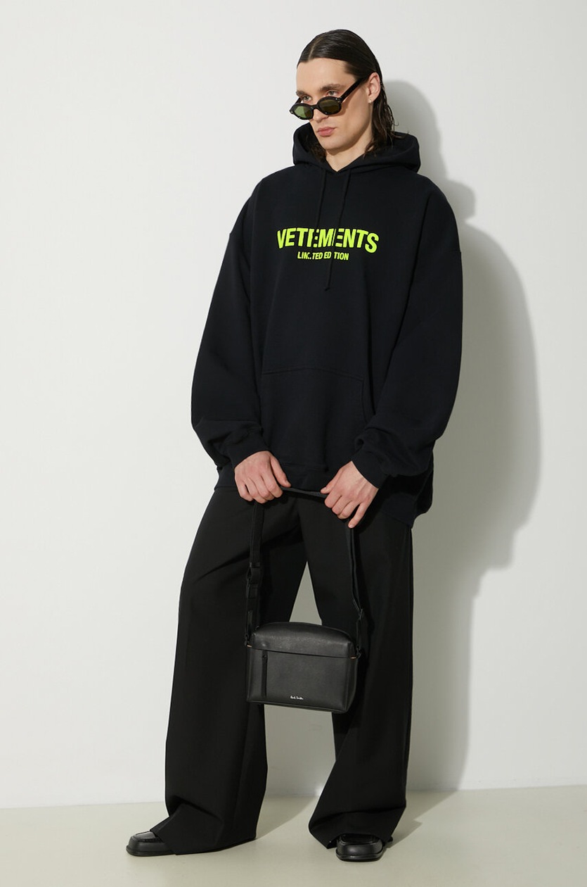 VETEMENTS sweatshirt Limited Edition Logo Hoodie black color
