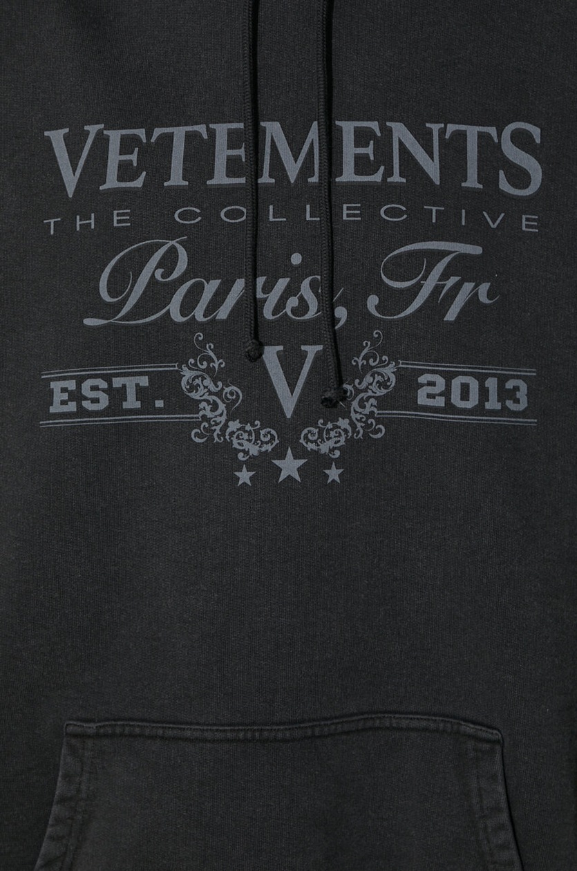 VETEMENTS｜HOODIES/SWEATS (UE64HD220B) VETEMENTS sweatshirt Paris Logo Hoodie black color hooded