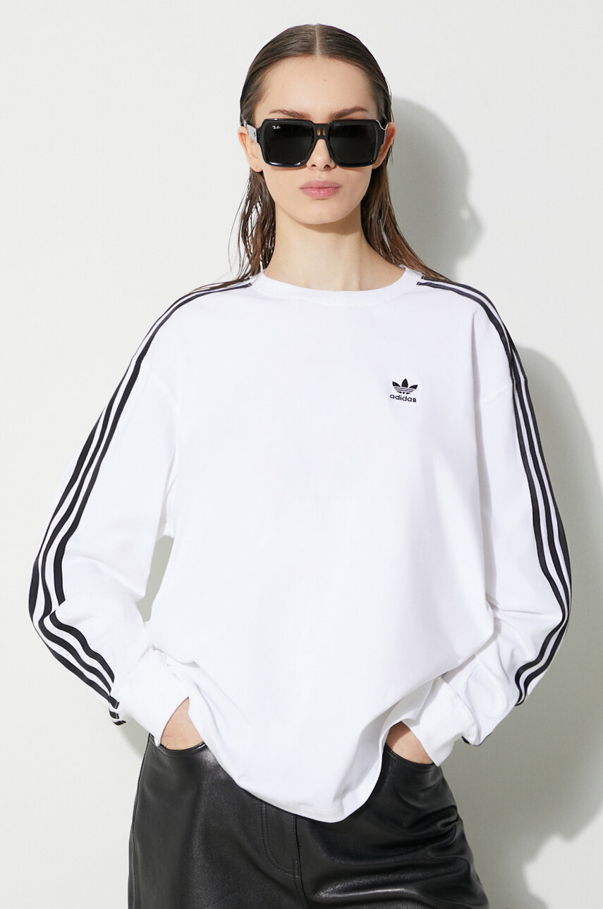 Adidas 3 stripe long sleeve top womens hot sale