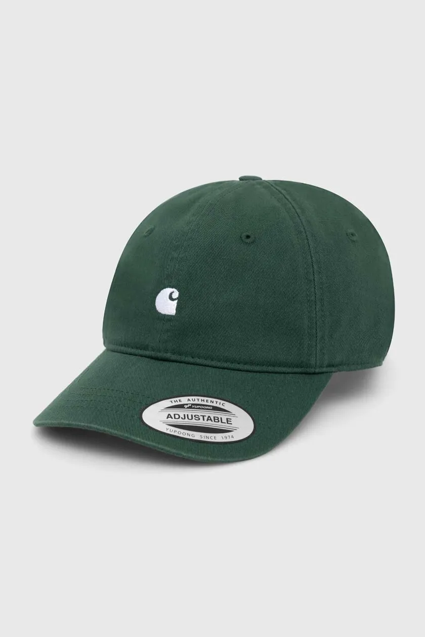 Carhartt WIP cotton baseball cap Madison Logo Cap green color I023750.22VXX