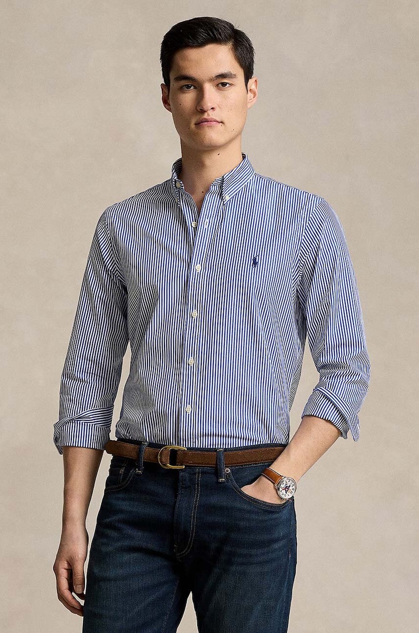 Polo Ralph Lauren shirt men's blue color at PRM US