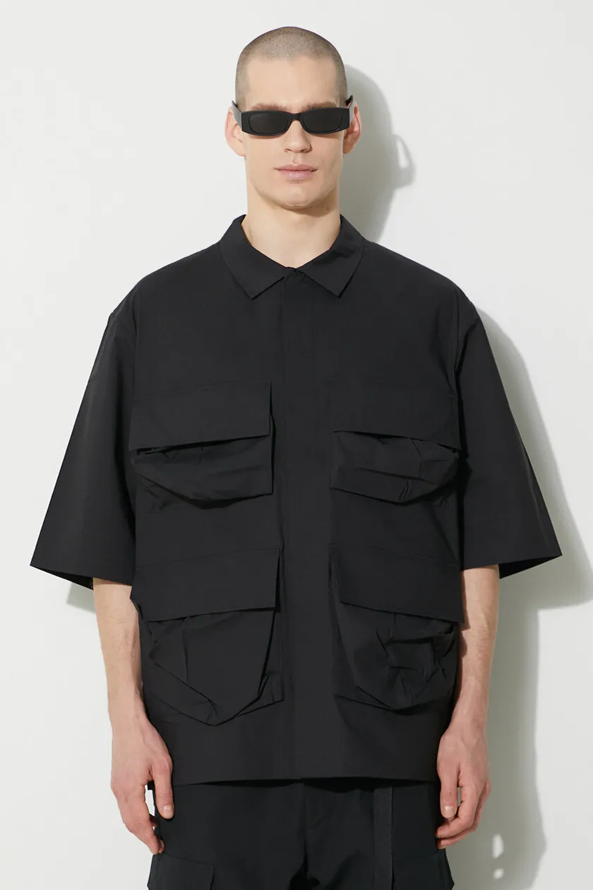 nero Y-3 camicia Short Sleeve Pocket balmain shirt Uomo