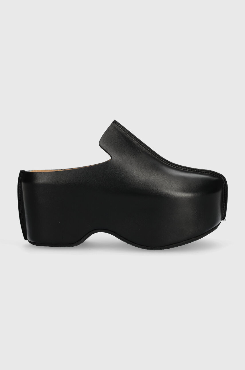 negru JW Anderson slapi de piele Platform Clog De femei