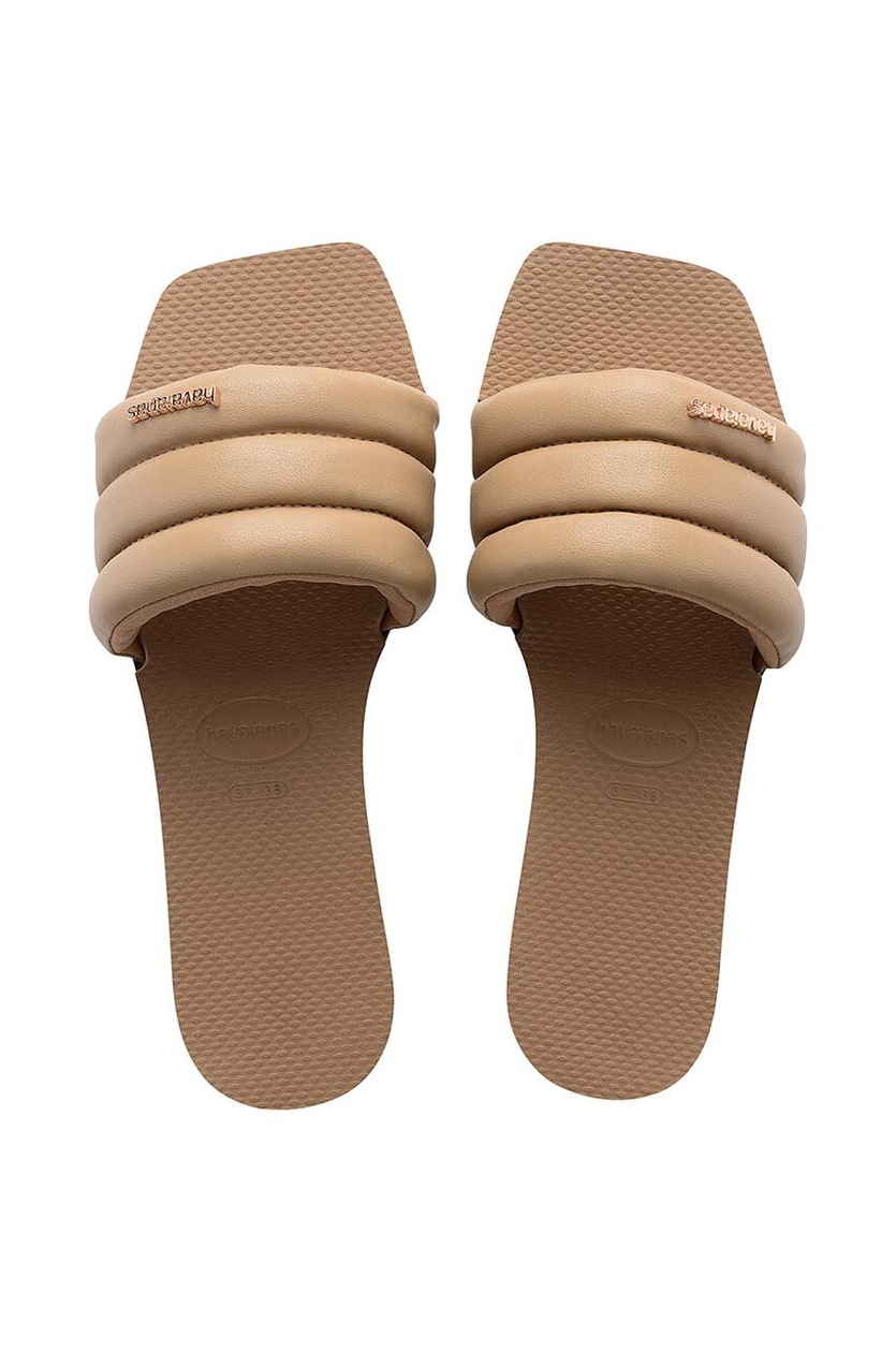 Havaianas japonki You Metallic damskie kolor złoty na
