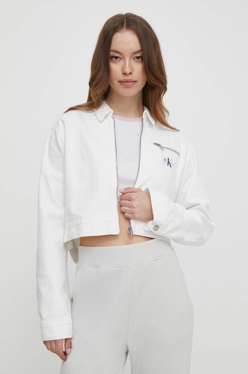 Giubbino di jeans bianco deals
