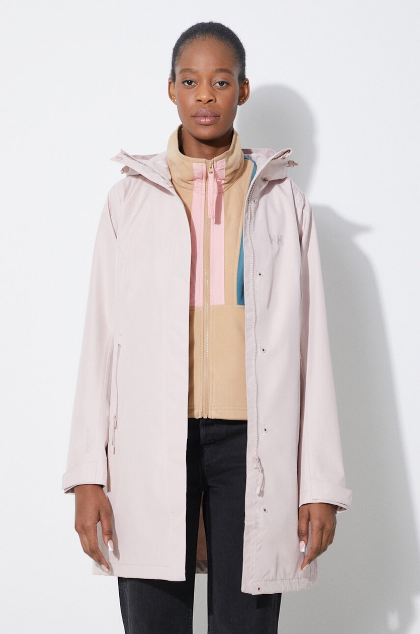 adidas Originals trench coat Adicolor women's beige color IZ0382