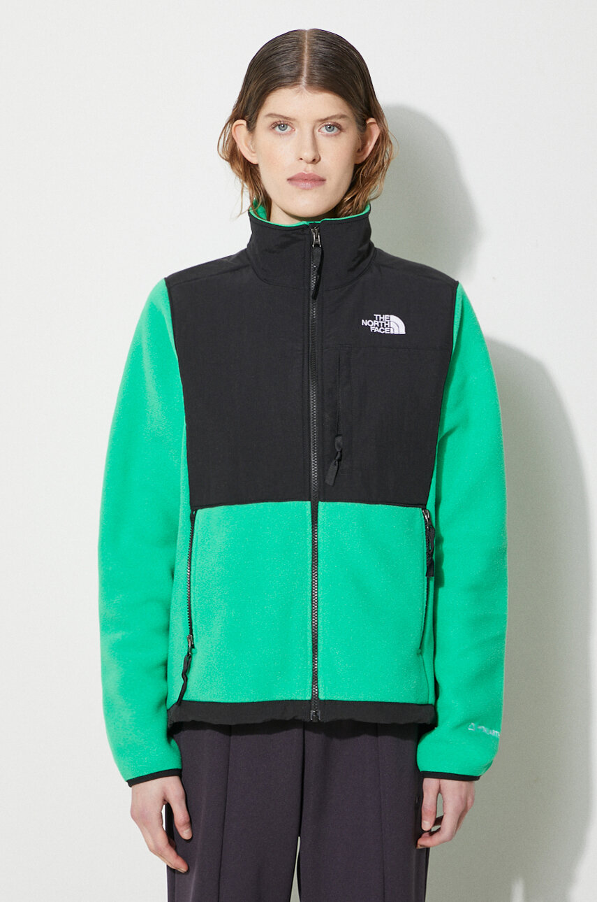 The North Face felpa in pile W Denali Jacket colore verde  NF0A7UR6PO81