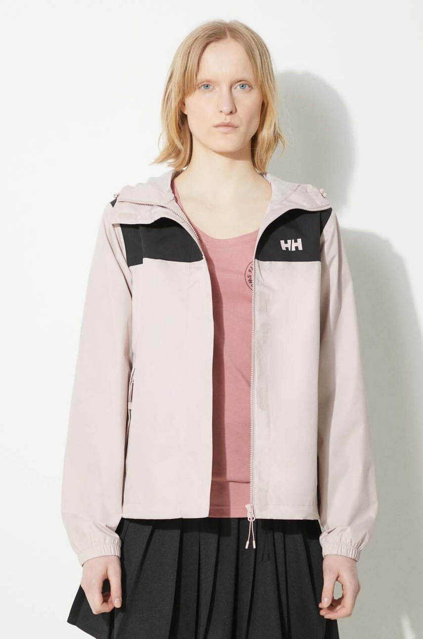 Helly Hansen jacket Vancouver Rain women's pink color 53587 at PRM US
