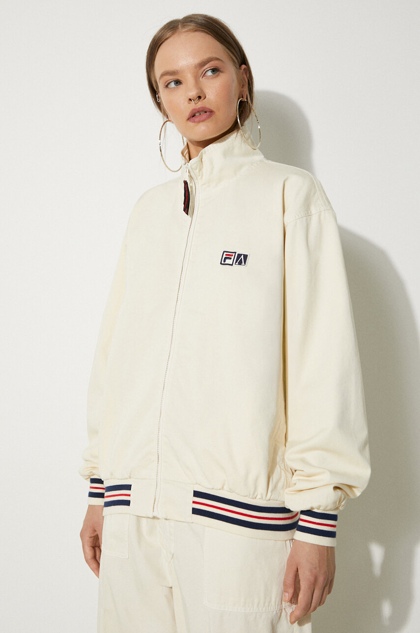 New Balance down jacket Pinnacle Bomber women's beige color New Balance down jacket Pinnacle Bomber women's beige color