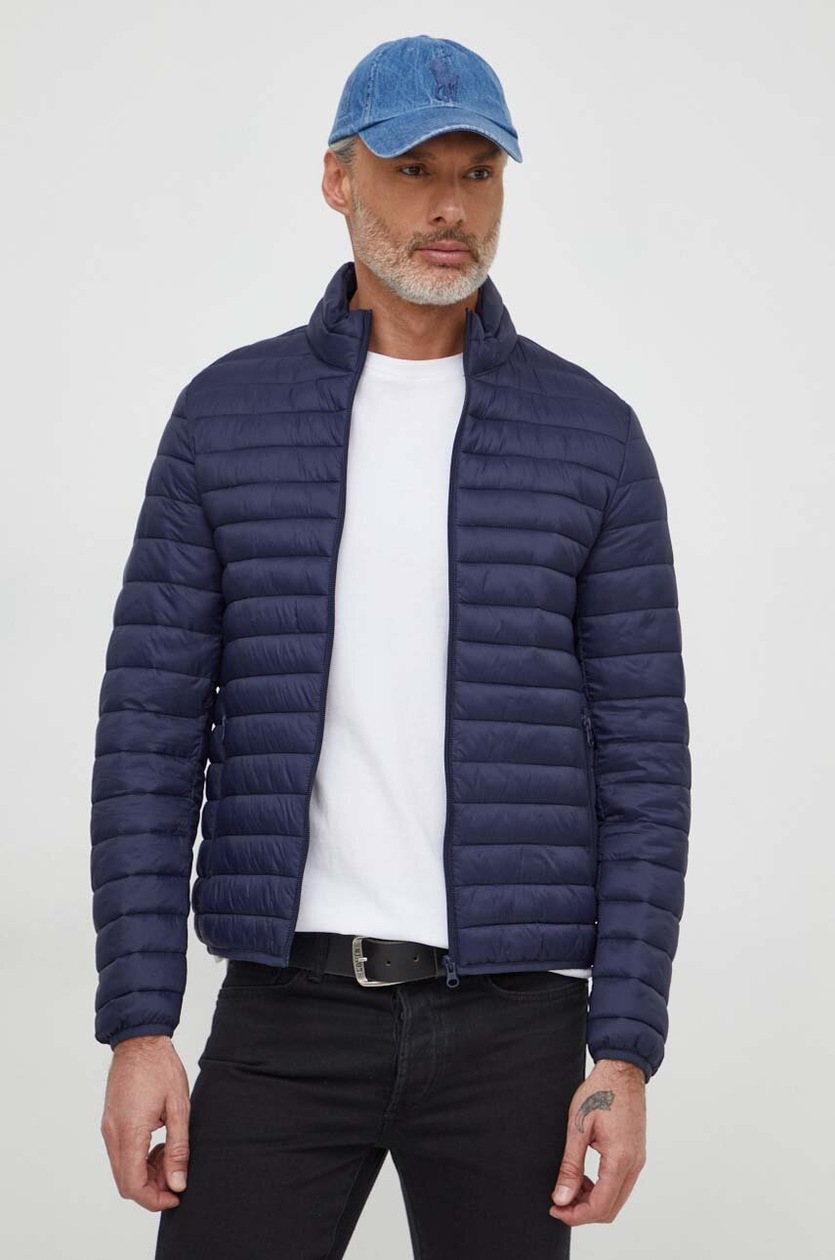 Giacche Benetton Piumini Saldi Giubbino Slim Fit Imbottito Verde