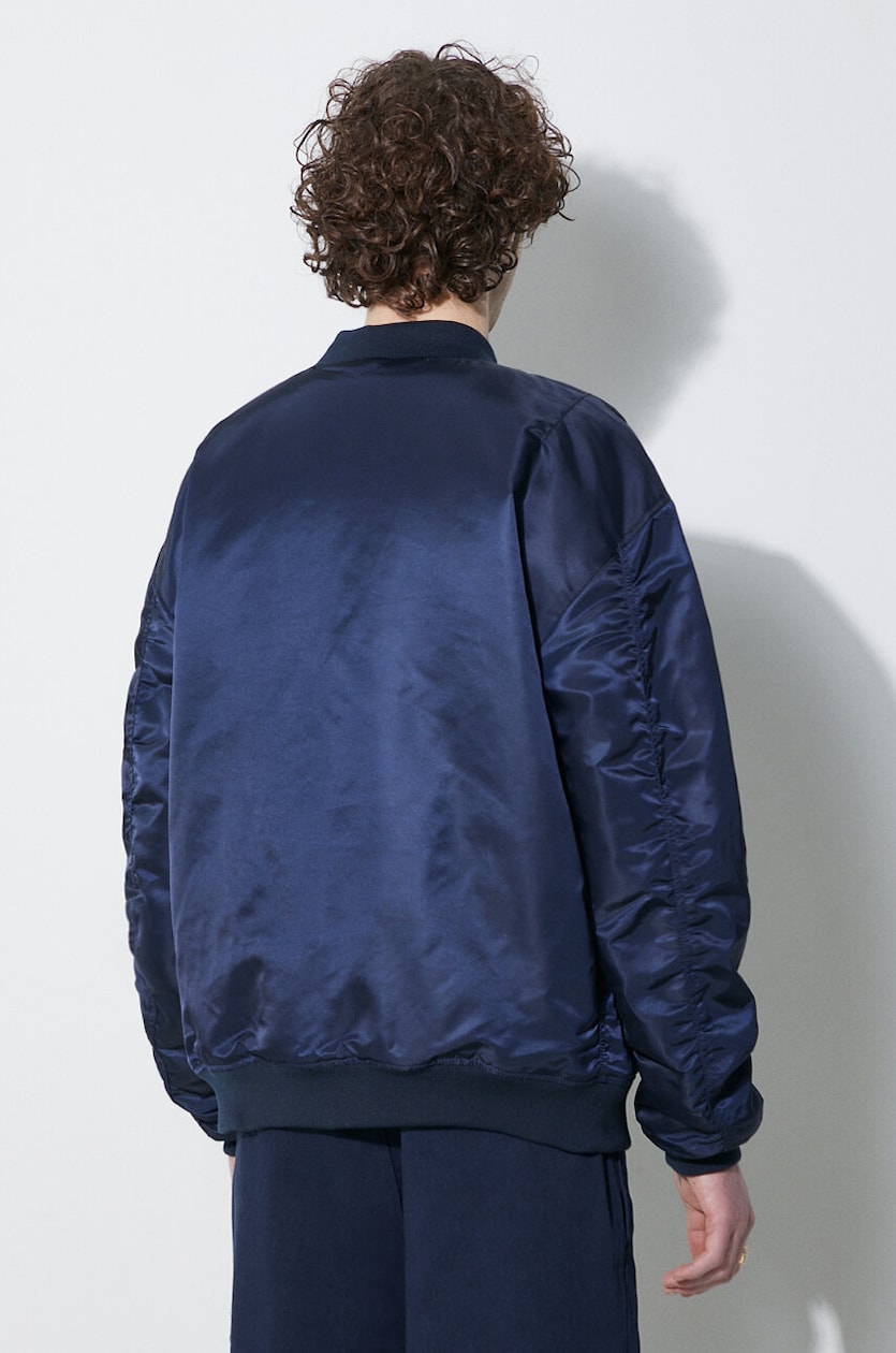 Alpha Industries bomber jacket MA 1 CS men s navy blue color 136136 at PRM US
