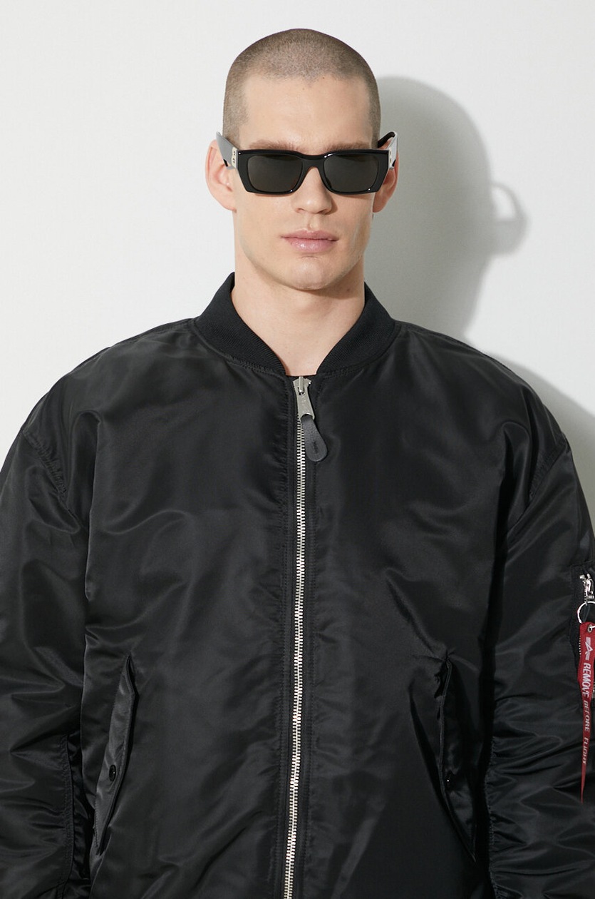 Alpha Industries bomber jacket MA-1 CS men's black color