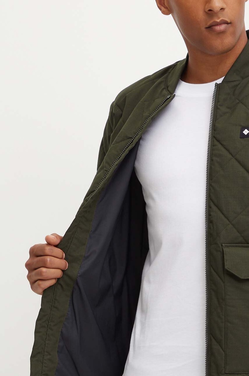 Columbia jacket Rad Padded men's green color 2071251 at PRM US