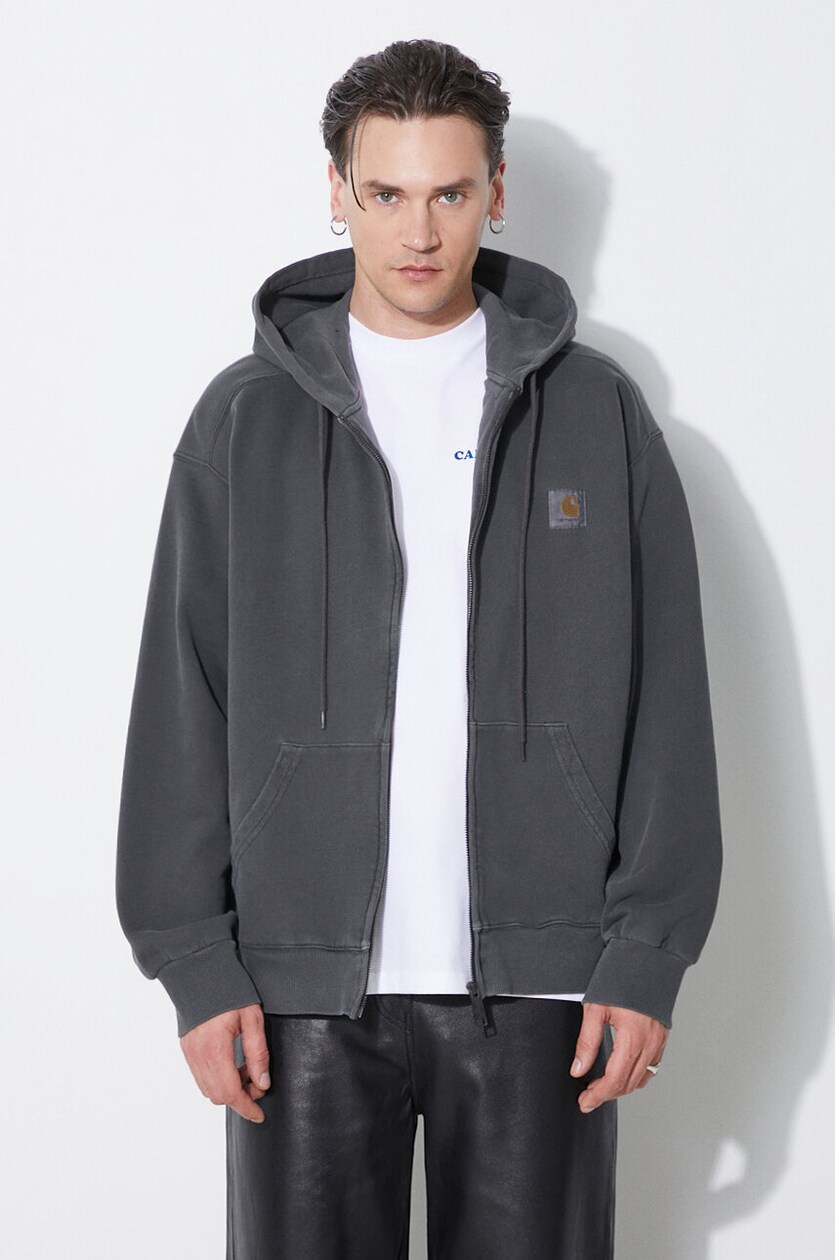Carhartt WIP cotton sweatshirt Hooded Nelson Jacket men's Carhartt WIP cotton sweatshirt Hooded Nelson Jacket men's