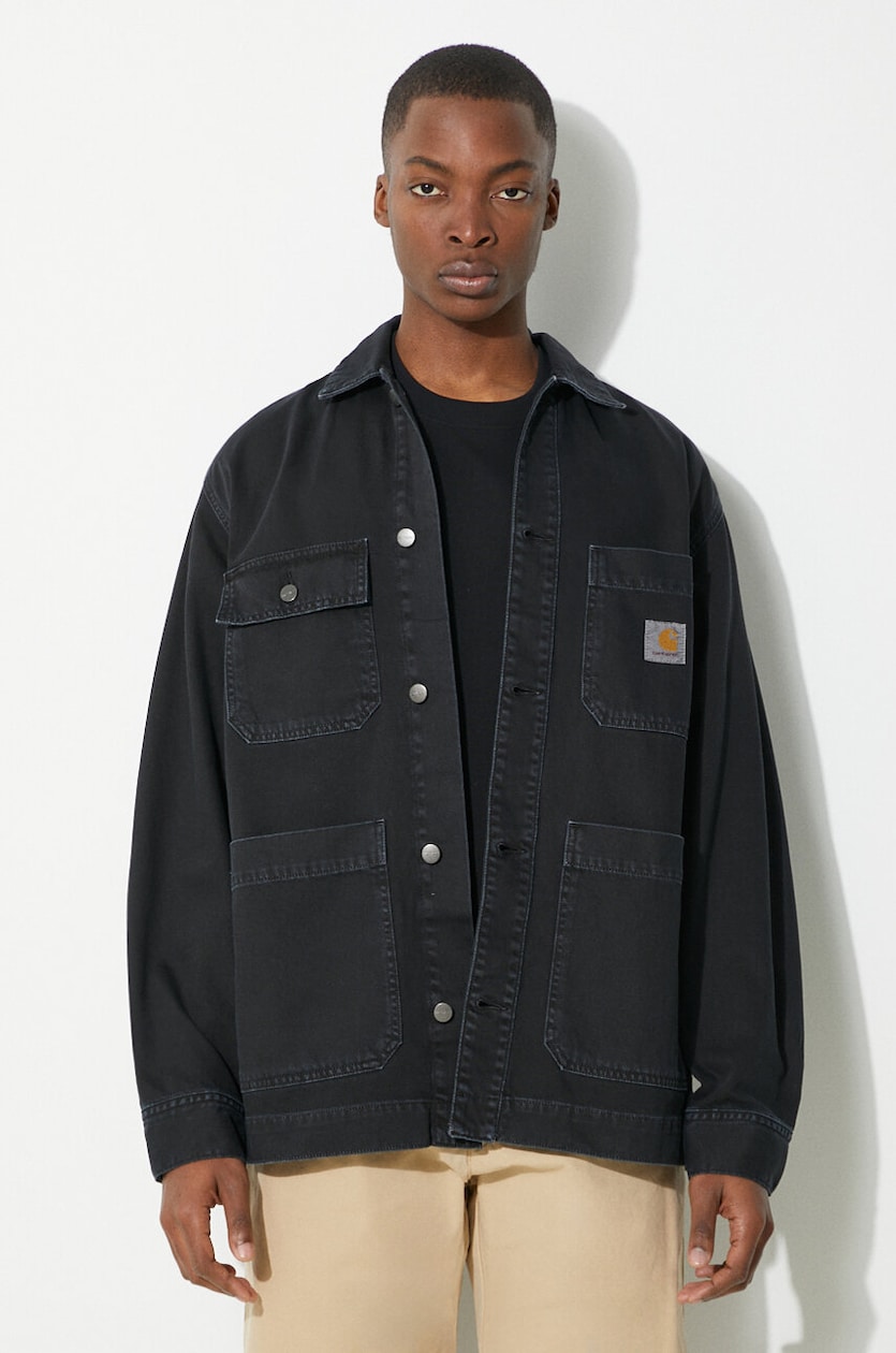 Carhartt WIP denim jacket OG Chore Coat men's black color