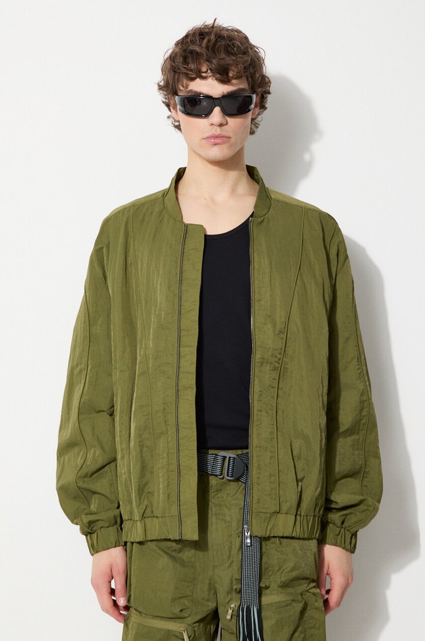 PLEASURES denim jacket Sonic Youth Work Jacket men's green