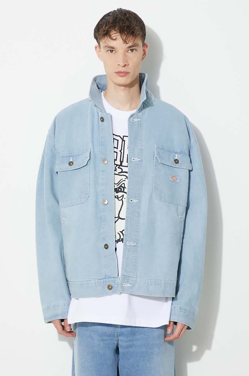Dickies denim jacket HERNDON JACKET men's blue color
