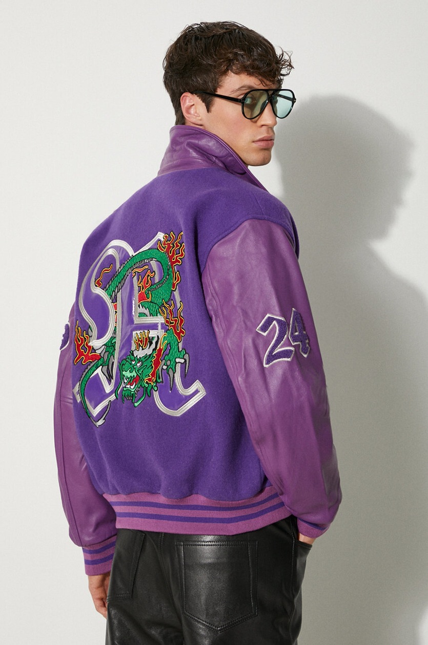 25SS新作★KIRSH X VIVASTUDIO REVERSIBLE NYLON VARSITY JACKET Awake NY wool jacket Varsity Jacket PRM EU